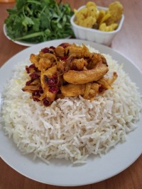 زرشک پلو با مرغ