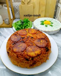 ماکارونی با خیار و ماست