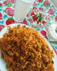 نخود پلو با مرغ بسیار خوشمزه