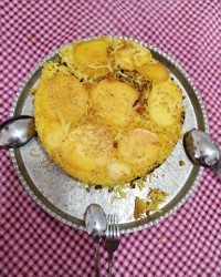 ماش پلو زعفرانی