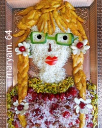 آلبالو پلو با فیله مرغ گیس بافت