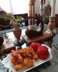 بال کباب مرغ. 