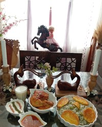 شوید باقالی پلو با مرغ.