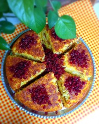 ته چین مرغ وبادمجان