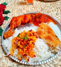 زرشک پلو با مرغ مجلسی