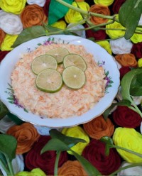 سالاد کلم سفید و هویج رستورانی 