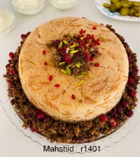 رشته پلو با آلبالو و چرخکرده