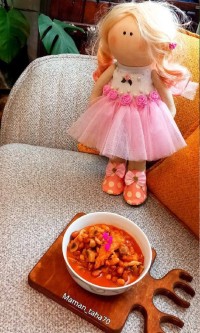 خوراک لوبیا با قارچ
