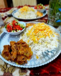 باقالی پلو با زبان گوساله