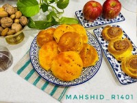 کلوچه با مغزی سیب و دارچین و گردو