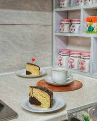 سس شکلاتی با پودر کاکائو