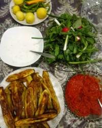 خوراک گوجه وبادمجان