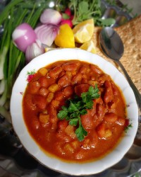 خوراک لوبیا کنسروی