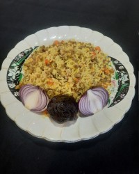 ماش پلو زعفرانی