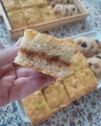 کیک تخته ای  مارمالادی و کوکی نسکافه ای