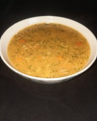 سوپ بلغور جو با مرغ و هویج