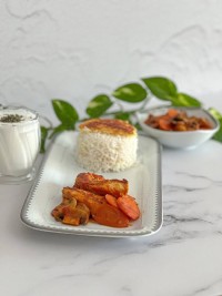 خورش فیله مرغ و قارچ