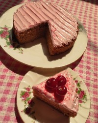 کیک آلبالو شکلاتی