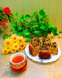 کیک هویج و گردو کافی شاپی