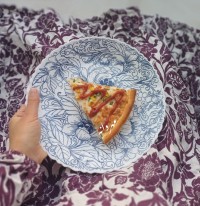 پیتزا مرغ و قارچ (کاری)