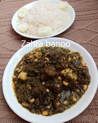 چلو قورمه سبزی اردبیل. 