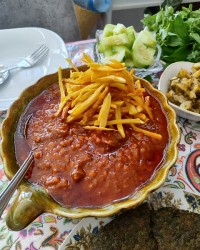 قیمه و کوکو سبزی 