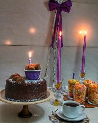 کیک قهوه گردویی فول شکلاتی