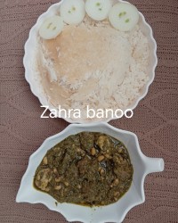 چلو قورمه سبزی. 