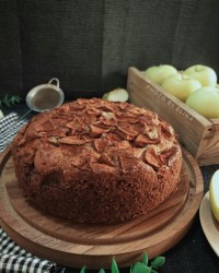 کیک پنبه‌ای سیب و دارچین