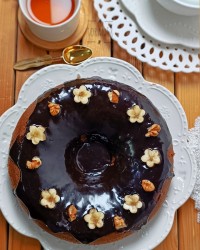 کیک موز وگردو