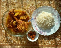 چلو گوشت بوقلمون