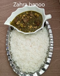 چلو قورمه سبزی اردبیل. 