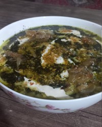 آش رشته با پیاز داغ سیر داغ فراوون....