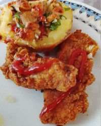 سوخاری سیب زمینی شکم پر 