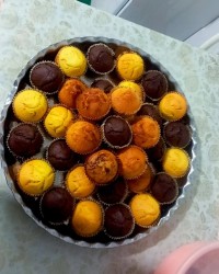 کیک یزدی زعفرانی وشکلاتی 