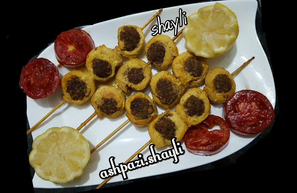 کباب دو رنگ رولی