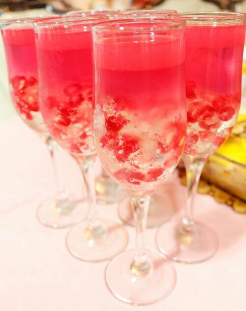 ژله حباب دار اناری