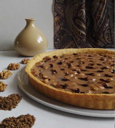 تارت نسکافه و گردو