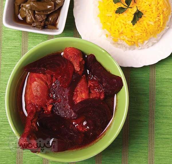 خورش مرغ و لبو