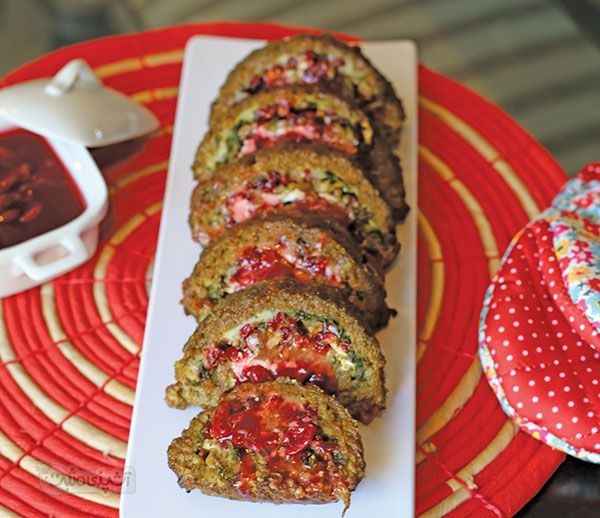رولت گوشت با سس آلبالو