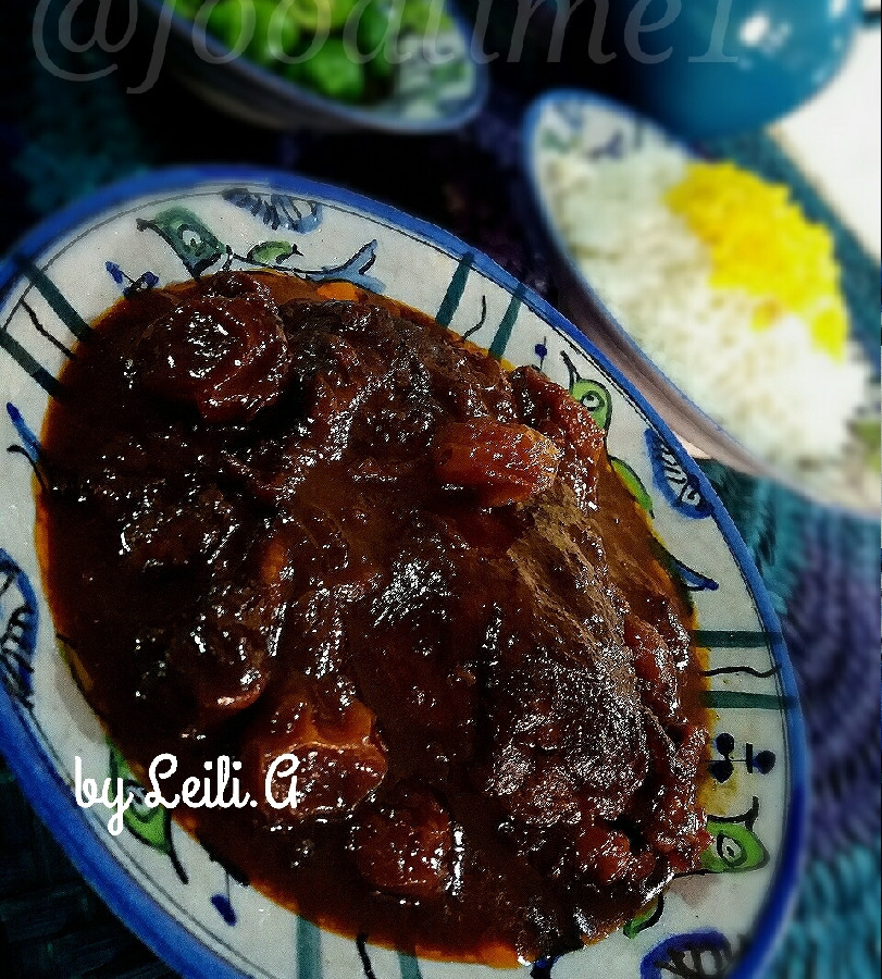 خورشت آلو مسما با رب انار