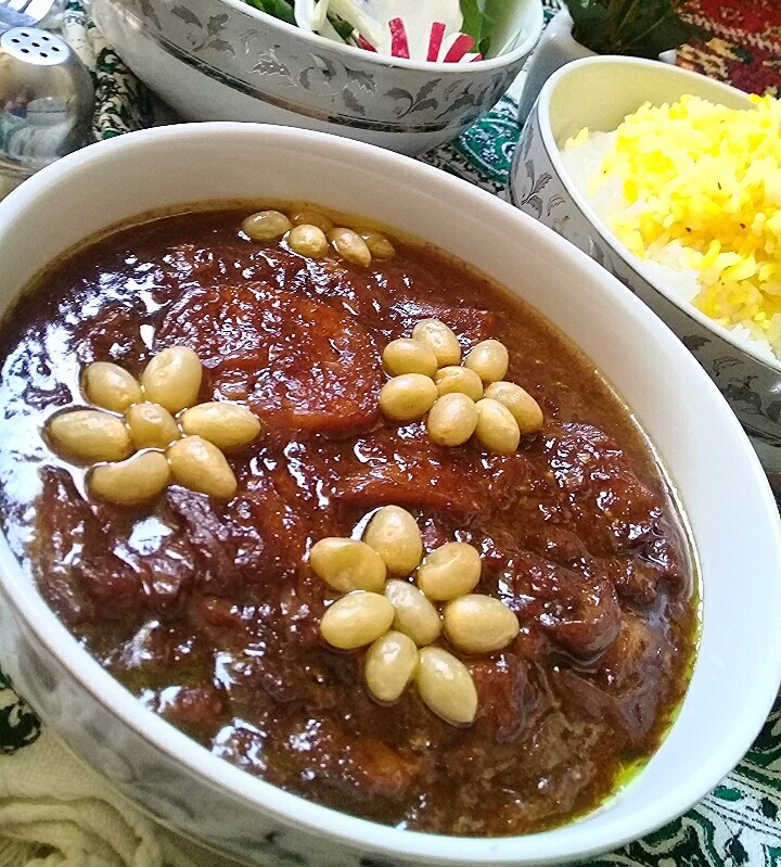 خورشت بادمجان با رب انار