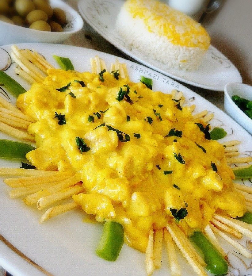 خوراک مرغ عربی(زعفرانی)