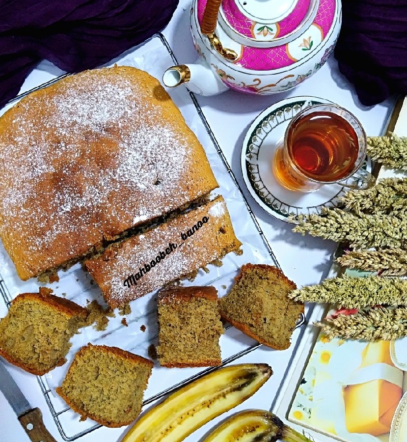 عکس کیک موز ونسکافه