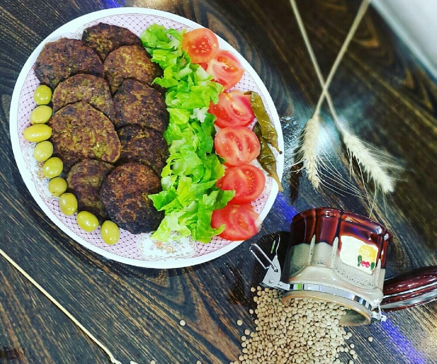 کتلت بادمجان با عدس