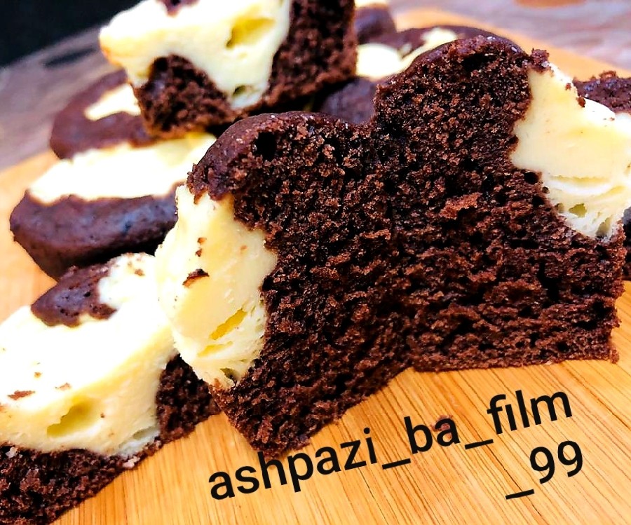 مافین شکلاتی با کرم پنیری
