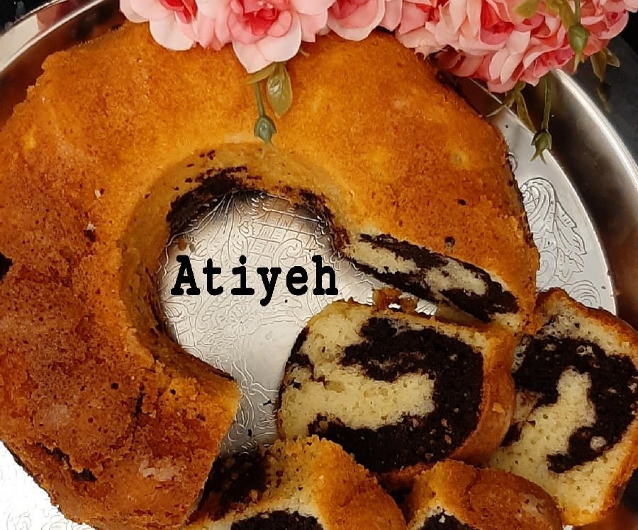 کیک دورنگ در توستر