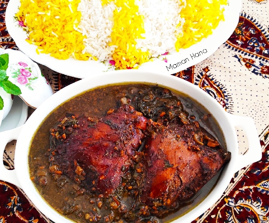 خورش فسنجان اسفناج