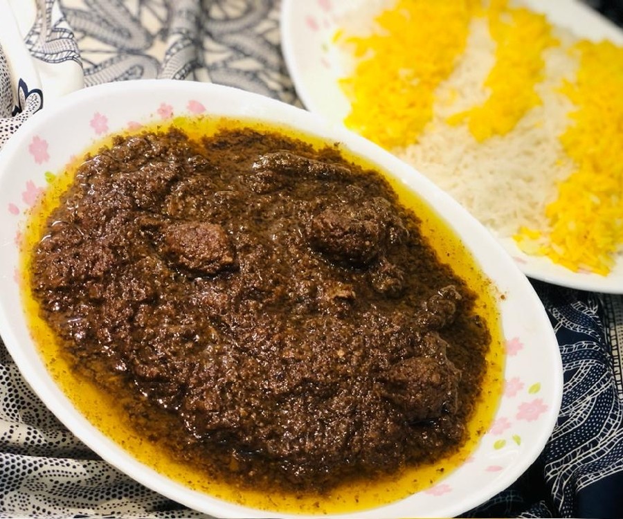 فسنجان با گوشت قلقلی و کدوحلوایی