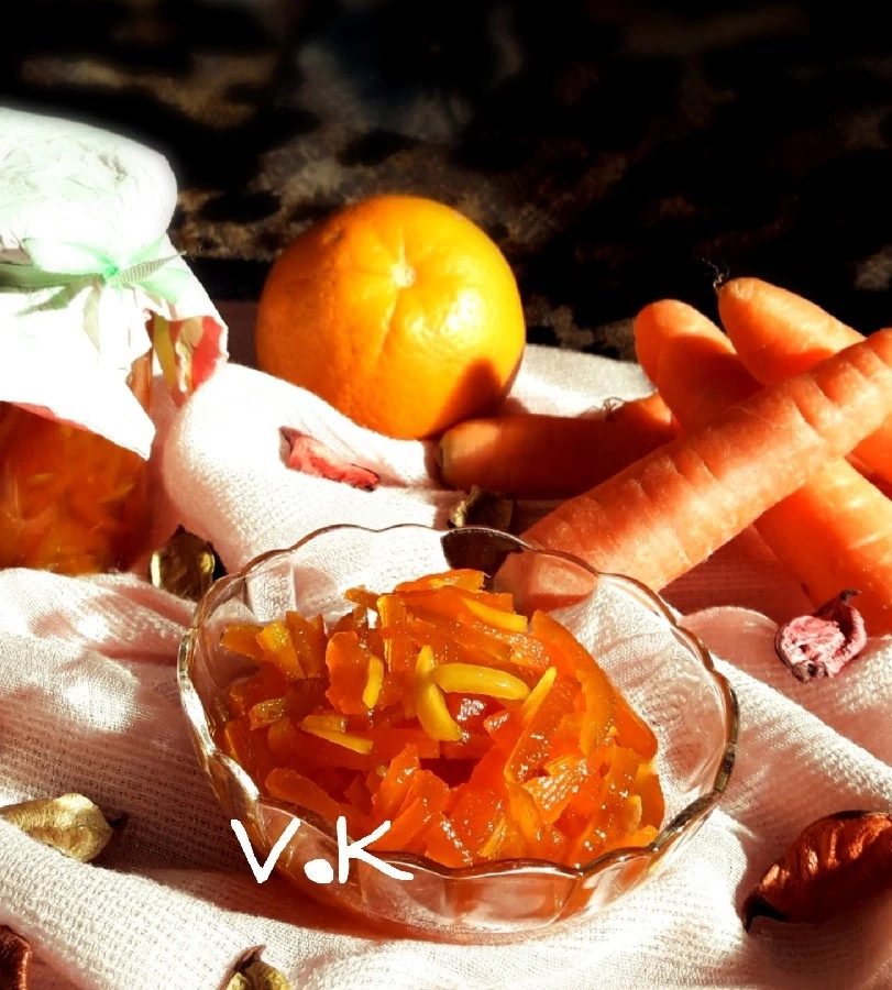 عکس مربای هویج و پوست پرتقال